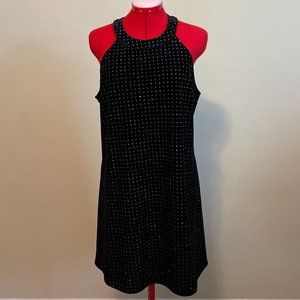 Glittery Black Velvet Dress